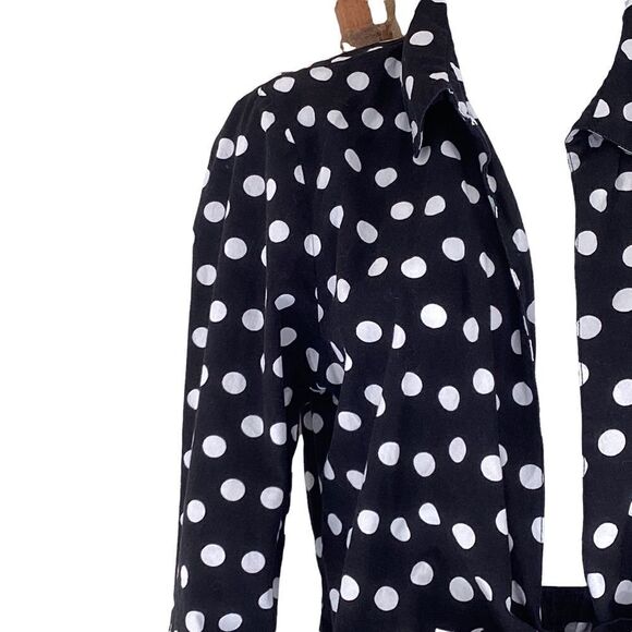 Christopher & Banks polka dot cotton blouse medium. 0211 - Picture 6 of 9
